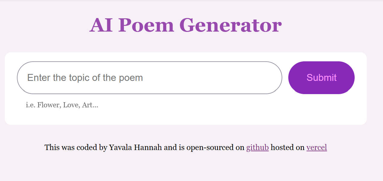 Poem Generator